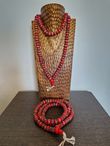 Red 108 Bead Yak Bone Prayer Beads